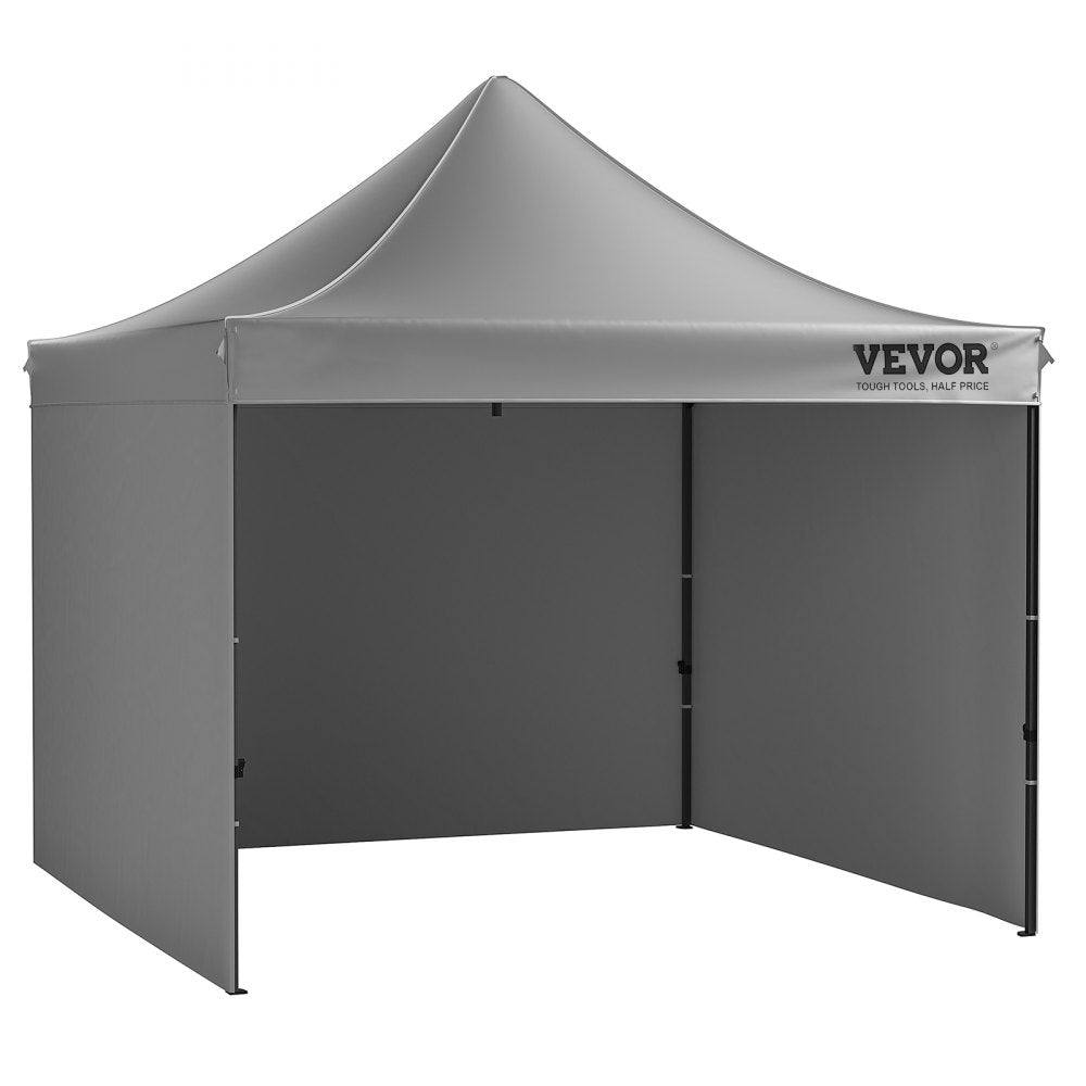 VEVOR 10x10FT Pop up Canopy with Removable Sidewalls, Instant Canopies Portable Gazebo & Wheeled Bag, UV Resistant Waterproof, Enclosed Canopy Tent for Outdoor Events, Patio, Backyard, Party, Camping
