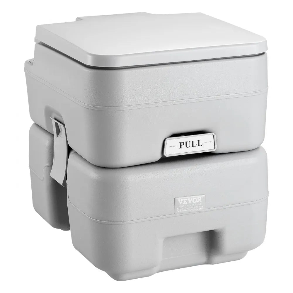 VEVOR Portable Toilet Flush Travel Camping 5.3 Gal Commode Potty with Carry Bag