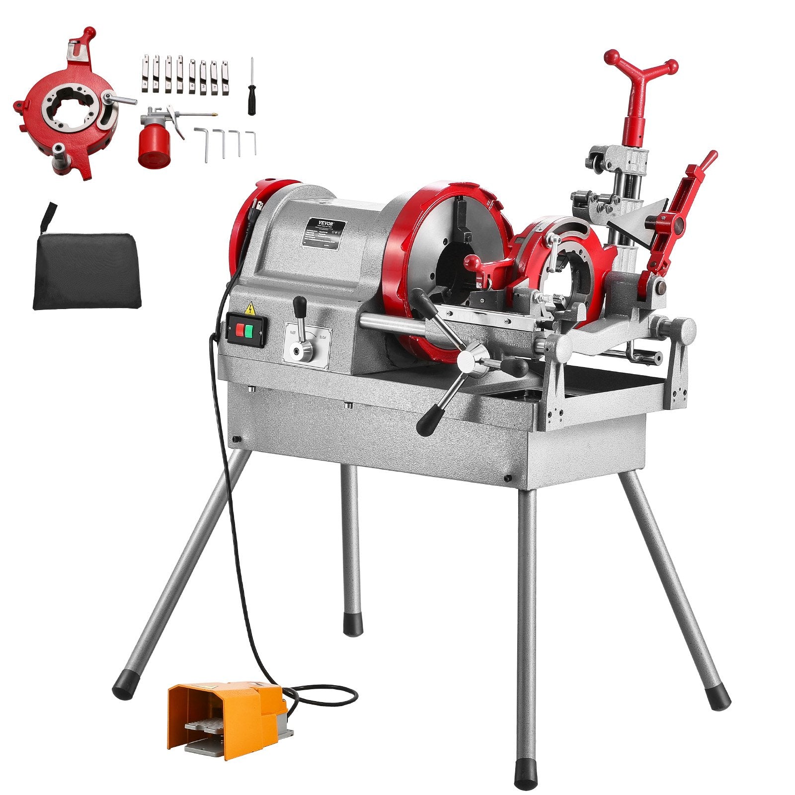 VEVOR Electric Pipe Threader Machine 900W Threading Machine for 1/2" to 4" Pipes