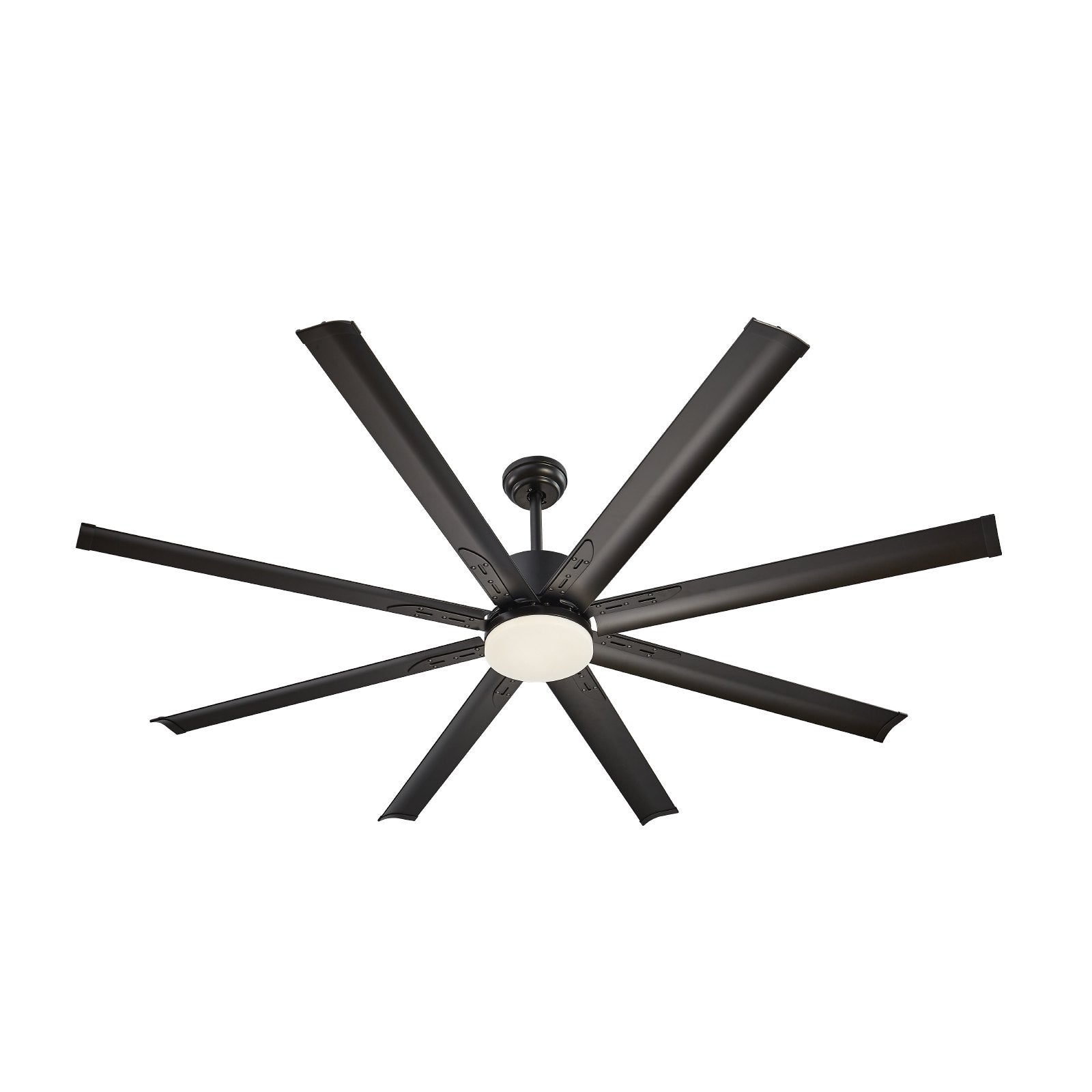 VEVOR 72 In Ceiling Fan with Light 6-Speed Remote Control Reversible Motor Black