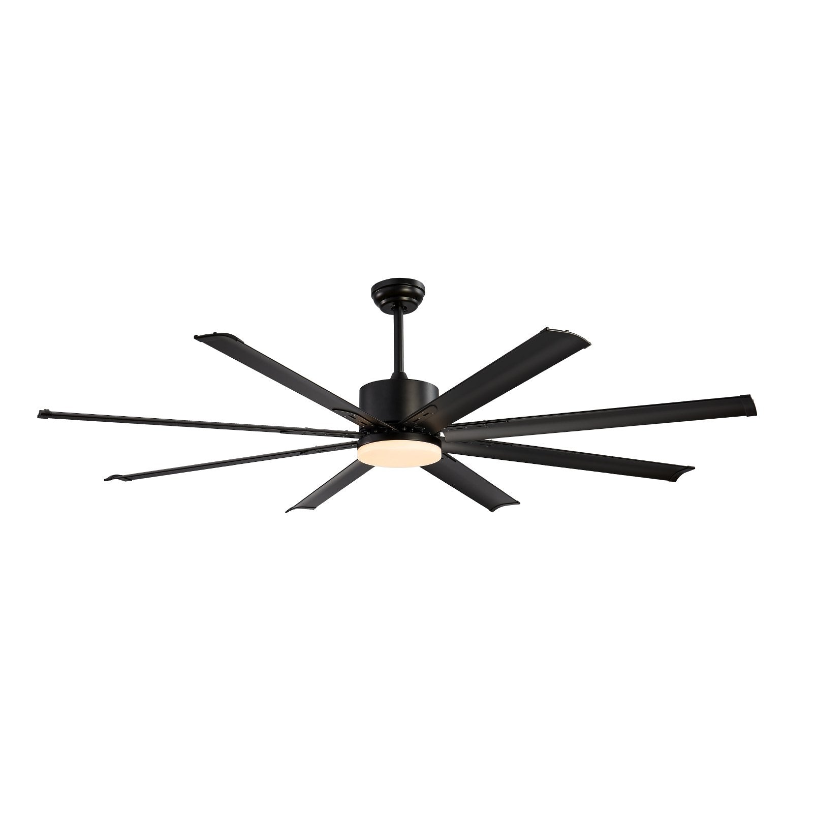 VEVOR 72 In Ceiling Fan with Light 6-Speed Remote Control Reversible Motor Black