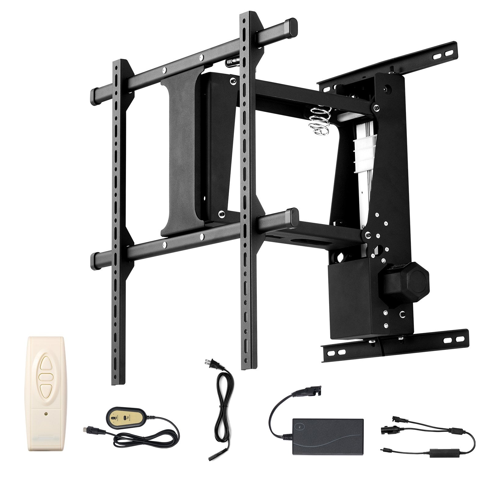 VEVOR Motorized TV Wall Mount, 32-65 in Electric Fireplace TV Wall Mount Black