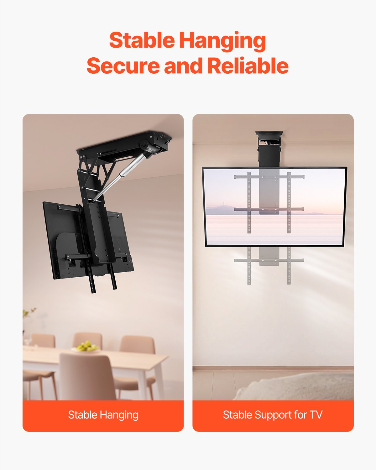 VEVOR Motorized Ceiling TV Mount Electric Flip Down TV Mount for 32-70 in Screen