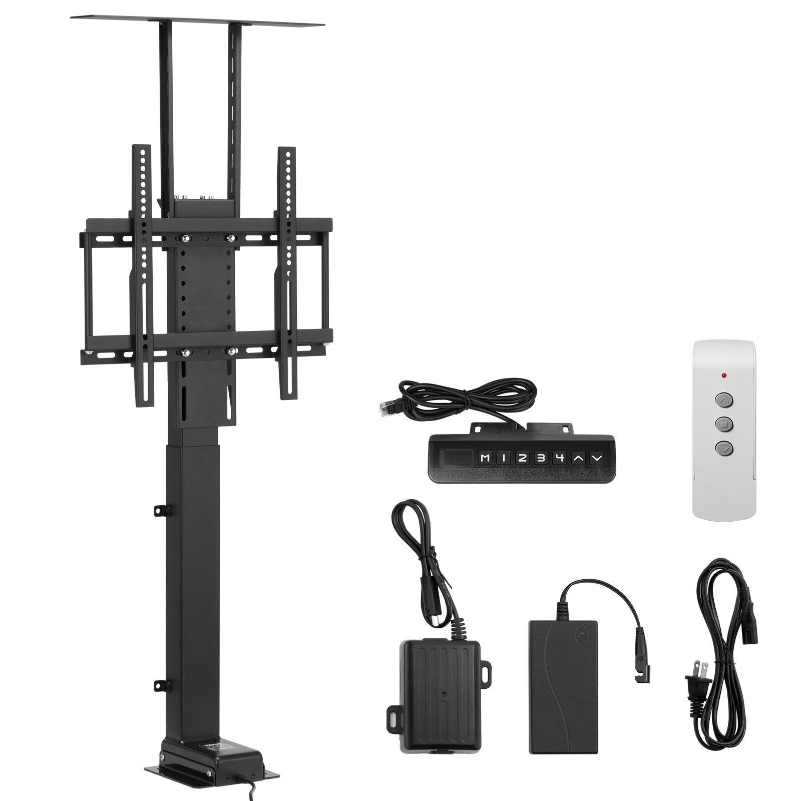 VEVOR Motorized TV Lift Stand Mount Bracket 132 lbs Load with Remote Control