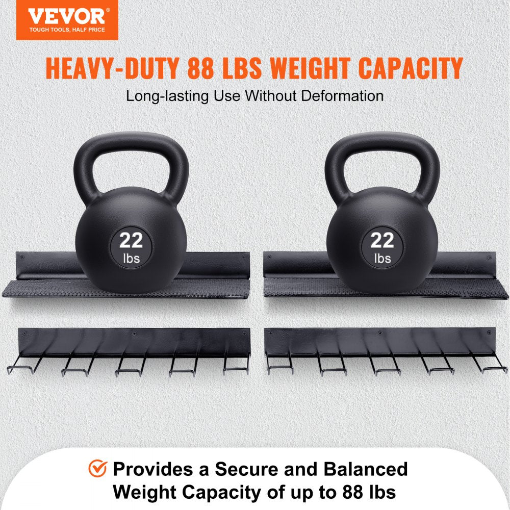 VEVOR Power Tool Organizer, 4 Slot, 2 Layers, 2 Pack Cordless Drill Holder Wall Mount, Battery Charging Station Storage Rack, Multi-Function Garage Organization, Heavy Duty Metal Shelf for Screwdriver