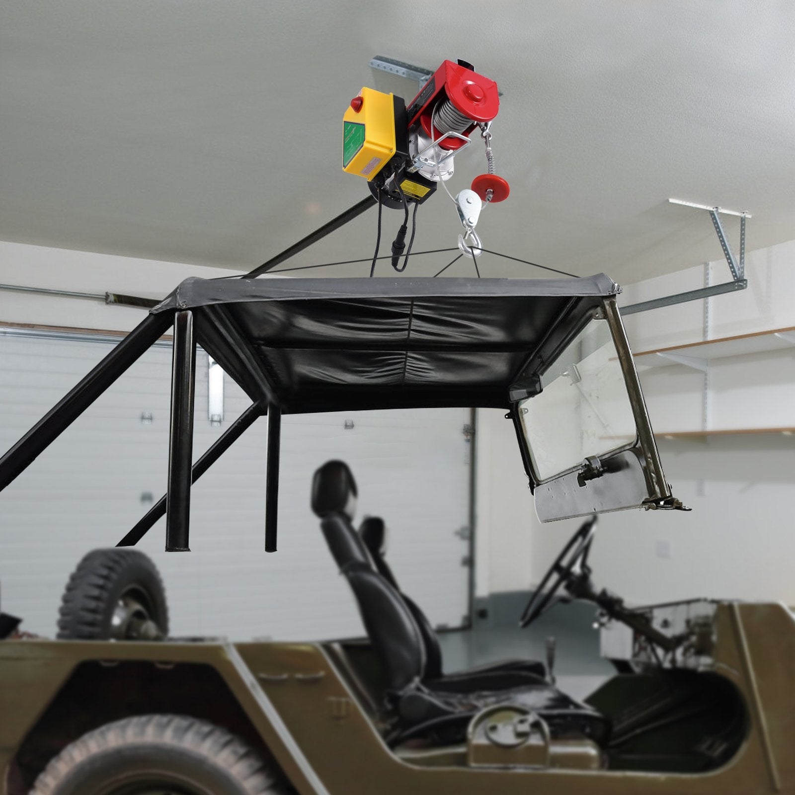VEVOR Electric Hoist Crane Winch 1760 lbs with 328 ft Wireless Remote Control