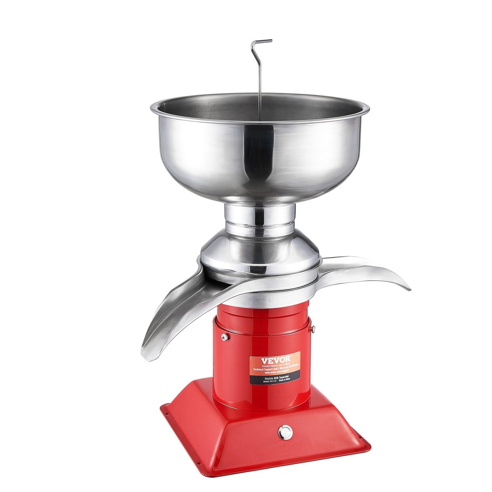 VEVOR Milk Cream Centrifugal Separator, 304 Stainless Steel Electric Cream Separators, 100L/H Output 10500RPM Goat Milk Separator, 30W Cow Cream Separator, Milk Skimmer with 5L Bowl Capacity, 100-240V