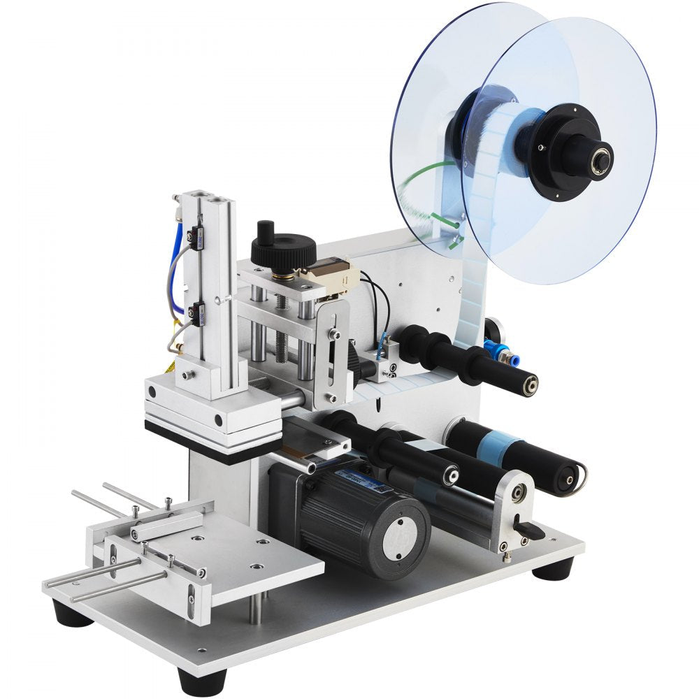 VEVOR Electric Flat Labeling Machine, 25-60pcs/min, Flat Surface Label Applicator for Cardboard Boxes/Square Bottles/Tin Cans, Labeler Suitable for Item Size Range of 4.72 x 5.9 x (0.98-3.54) inches