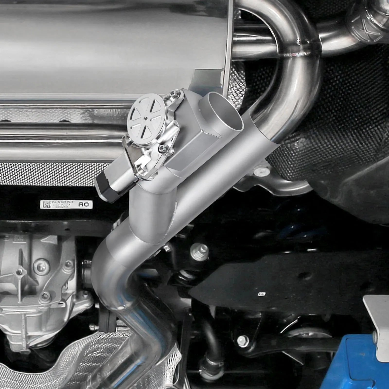 VEVOR Electric Exhaust Cutout, 2.5 Inch 2PCS Universal Stainless Steel Exhaust Valve Kit with One Controller Remote Kit, Cut Out Valve, Y Pipe, Remote Control, Fits Trucks, Sedans, Sports Cars, SUVs