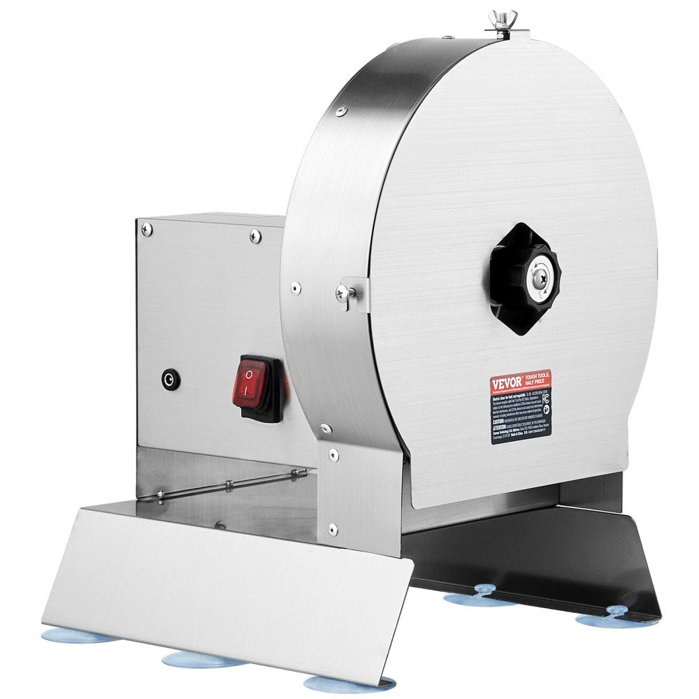 VEVOR Electric Vegetable Slicer, 0-0.5"/0-12mm Thickness Adjustable Commercial Slicer Machine, Convertible to Manual, Stainless Steel Food Cutter Slicing Machine, for Potato, Lemon, Tomato, Apple