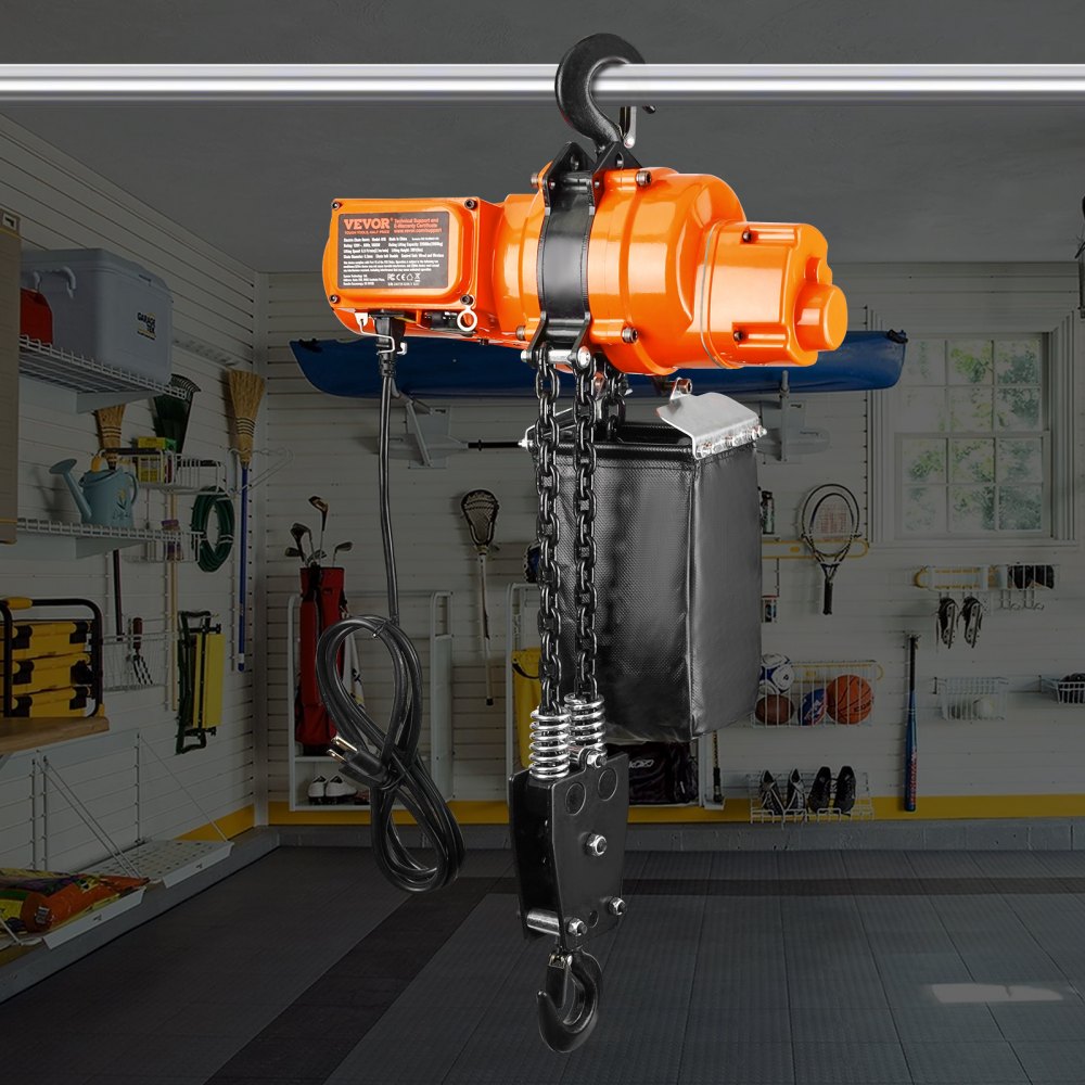 VEVOR Electric Chain Hoist Single Phase Crane Hoist 2200 lbs Load 20 ft Lifting