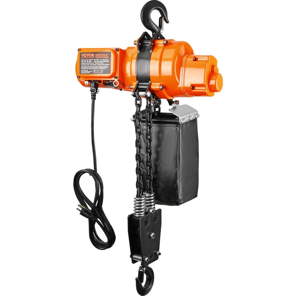 VEVOR Electric Chain Hoist Single Phase Crane Hoist 2200 lbs Load 20 ft Lifting