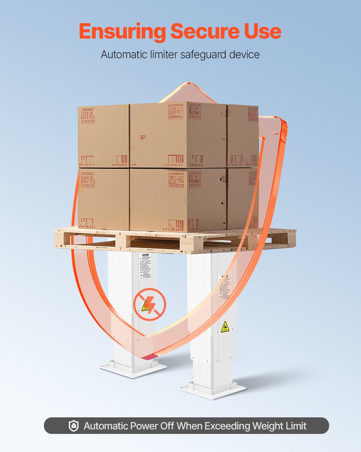 VEVOR 260 lbs Adjustable Electric Lifting Column System 14.2-31.1 in Height Range