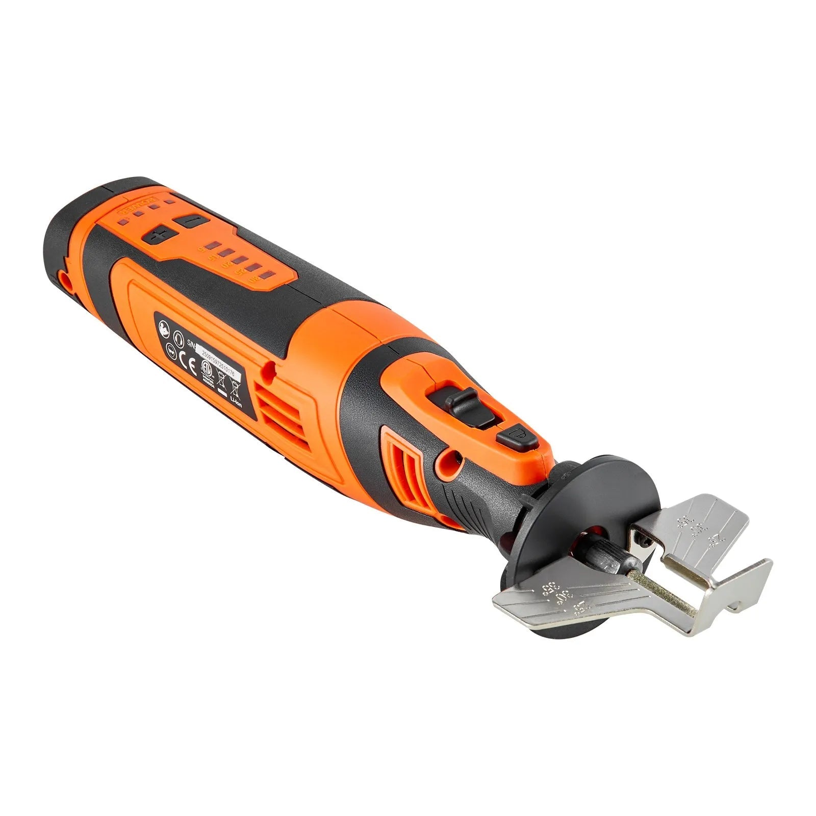 VEVOR Cordless Chainsaw Sharpener, 5-Speed Adjustable Electric Saw Chain Sharpener 5000-30000 RPM, Rechargeable Handheld Chainsaw Sharpening Tool with 4 Sharpening Heads & Angle Guide Attachment