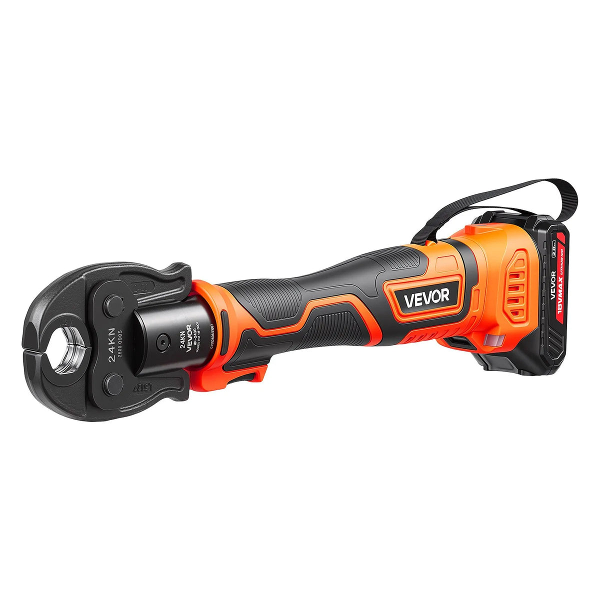 18V Electric Press Tool for Copper Pipes – 24KN Brushless Pipe Crimping Tool with 4 VUS Jaws, 2 Batteries & Toolbox