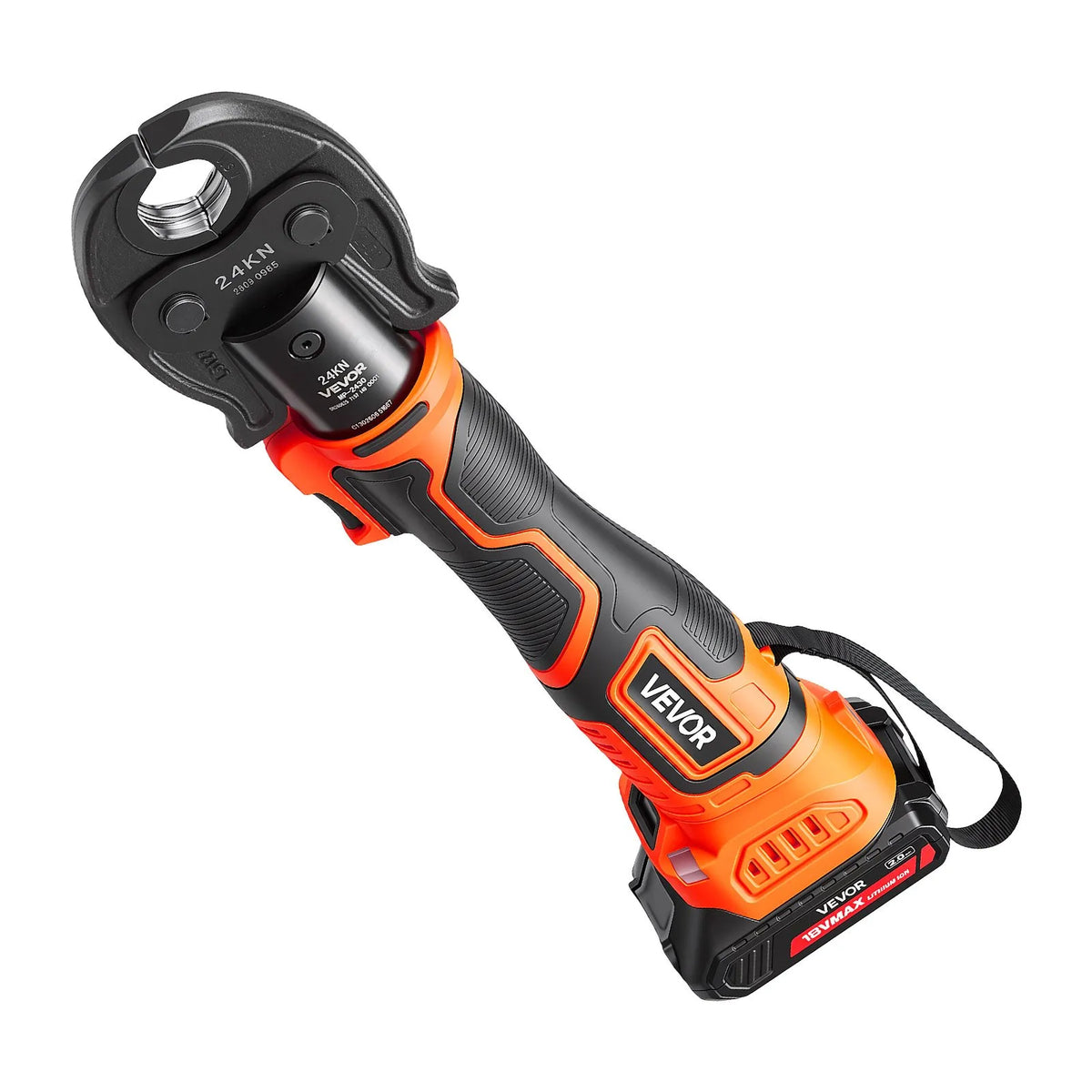 18V Electric Press Tool for Copper Pipes – 24KN Brushless Pipe Crimping Tool with 4 VUS Jaws, 2 Batteries & Toolbox