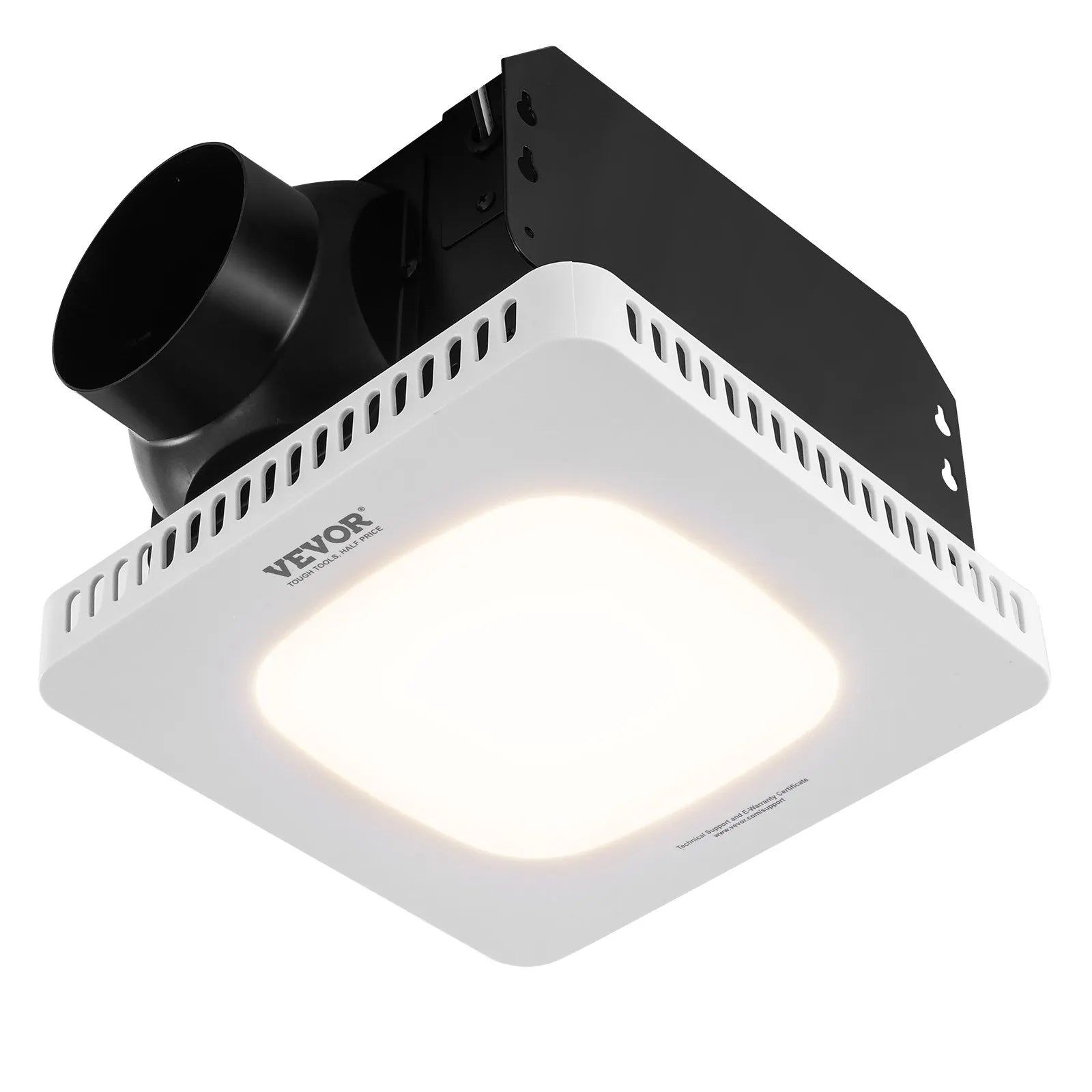 VEVOR Bathroom Exhaust Fan, 110 CFM High-Efficiency Ventilation, 1.5sones Low Noise Operation All-Copper Motor, Energy-Saving Bathroom Ceiling Fan, No Need For Attic Access, For Various Ceilings