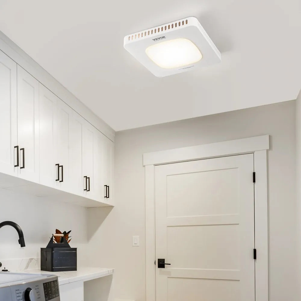 VEVOR Bathroom Exhaust Fan, 80 CFM High-Efficiency Ventilation, 1.5sones Low Noise Operation All-Copper Motor, Energy-Saving Bathroom Ceiling Fan, No Need For Attic Access, For Various Ceilings