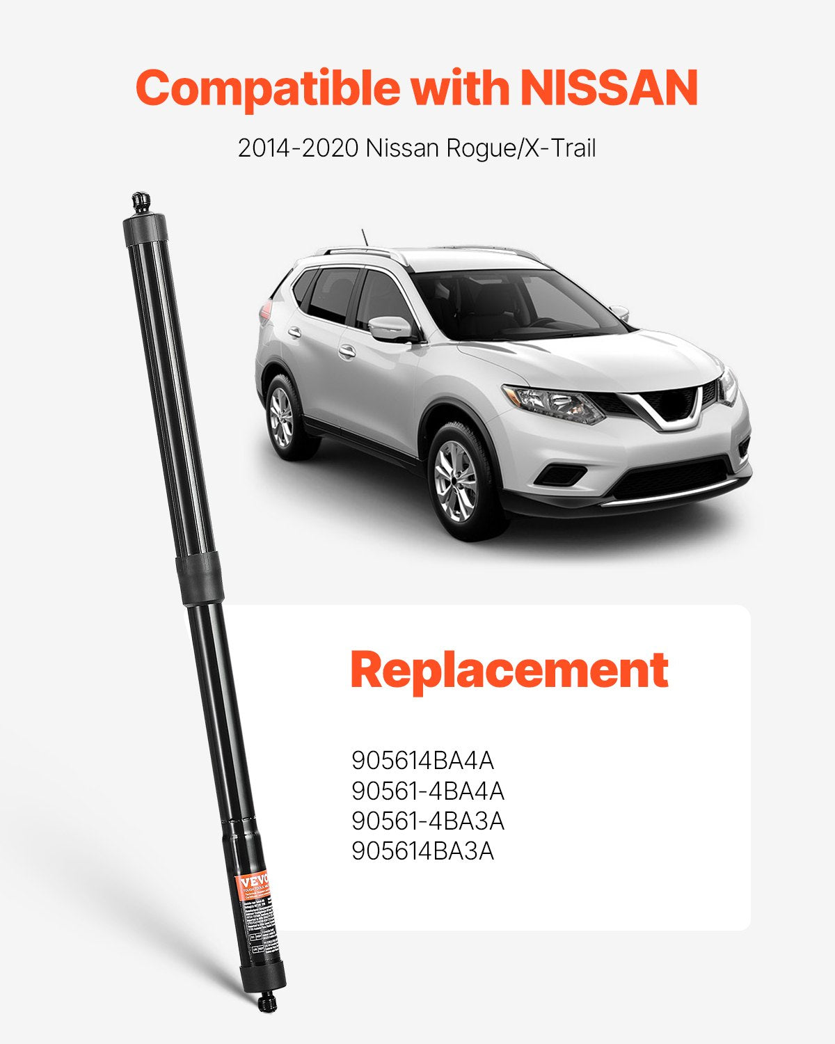 VEVOR 2PCS Rear Liftgate Power Struts Compatible with 2014-2020 Rogue/X-Trail