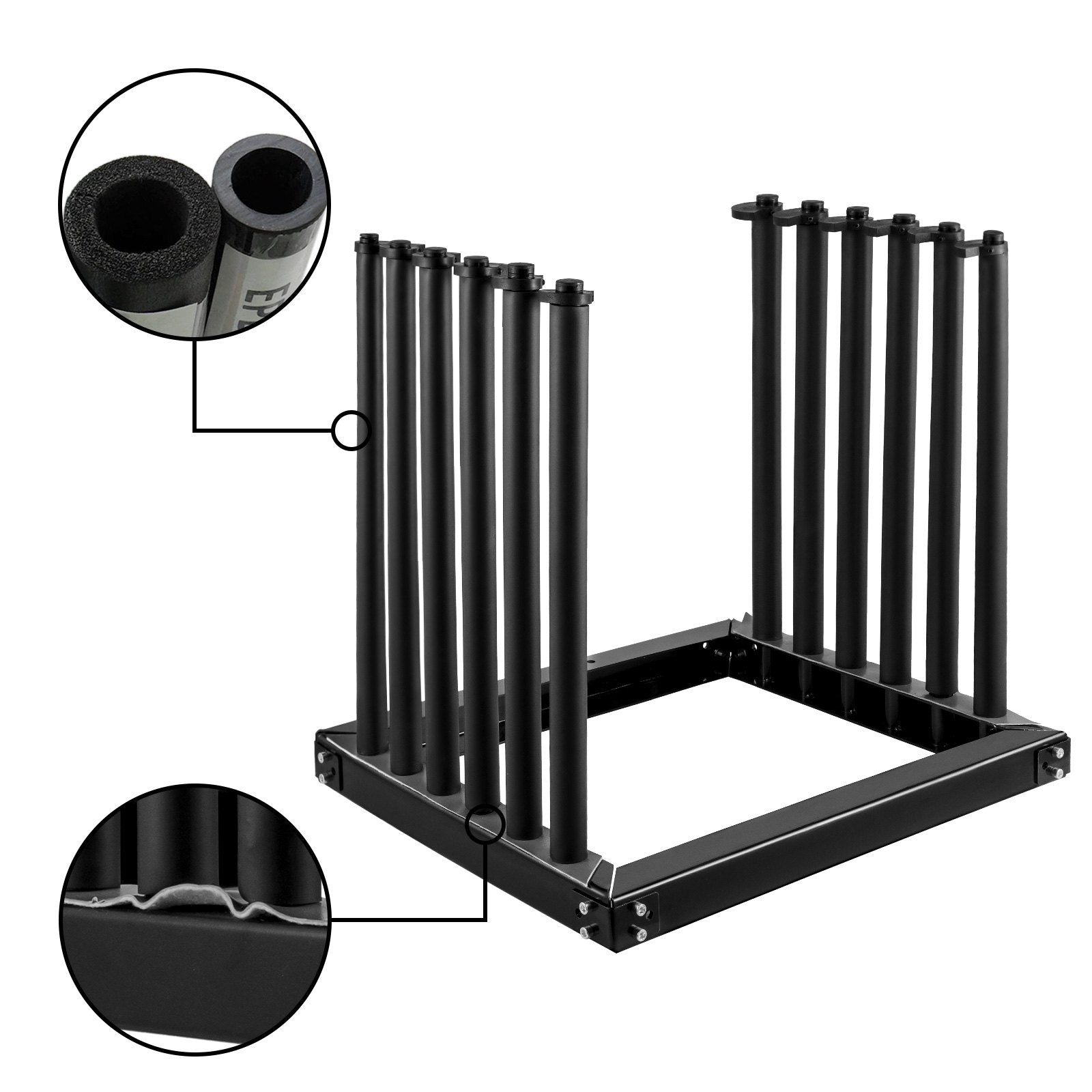 VEVOR Windshield Rack 5-Lite, Windshield Truck Rack Steel, Windshield Glass Rack 24-Inch Height, Windshield Rack for Truck w/PVC Pad & Foam Padding, Glass Rack for Truck, for Glass Transportation