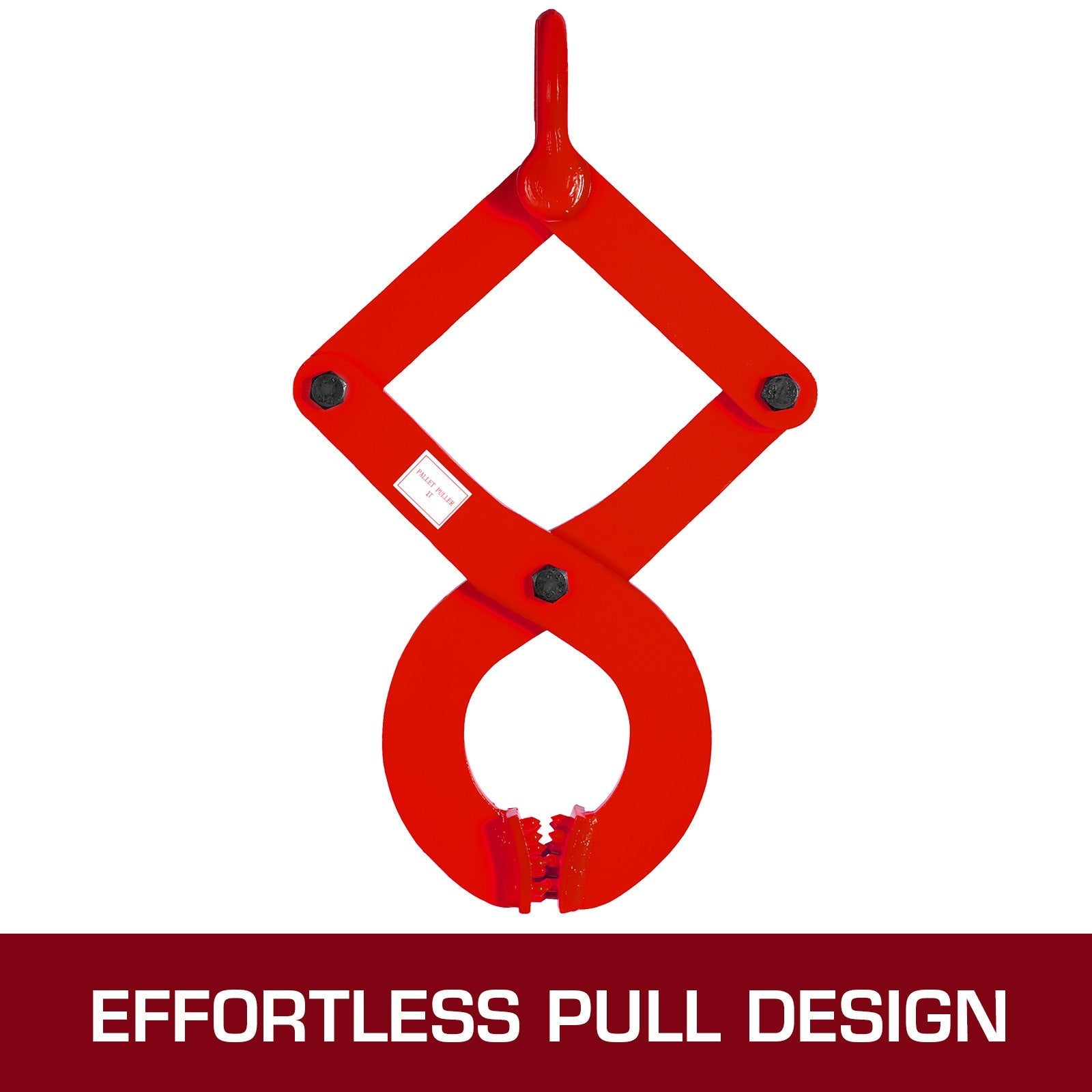 VEVOR Pallet Puller, 1T Steel Single Scissor Red Clamp with 2205 LBS Load Capacity Grabber, 4.3 Inch Jaw Opening and 0.5 Inch Jaw Height, Hook Pulling Hoisting Tool for Forklift Chain
