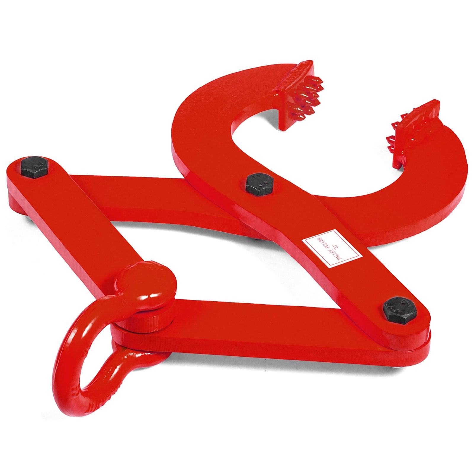VEVOR 2T Pallet Puller Steel Single Scissor Red Pallet Puller Clamp 4409 LBS Capacity Pallet Grabber 6.3 Inch Jaw Opening x 0.5 Inch Jaw Height arbitrarily Changed to Adjust The use