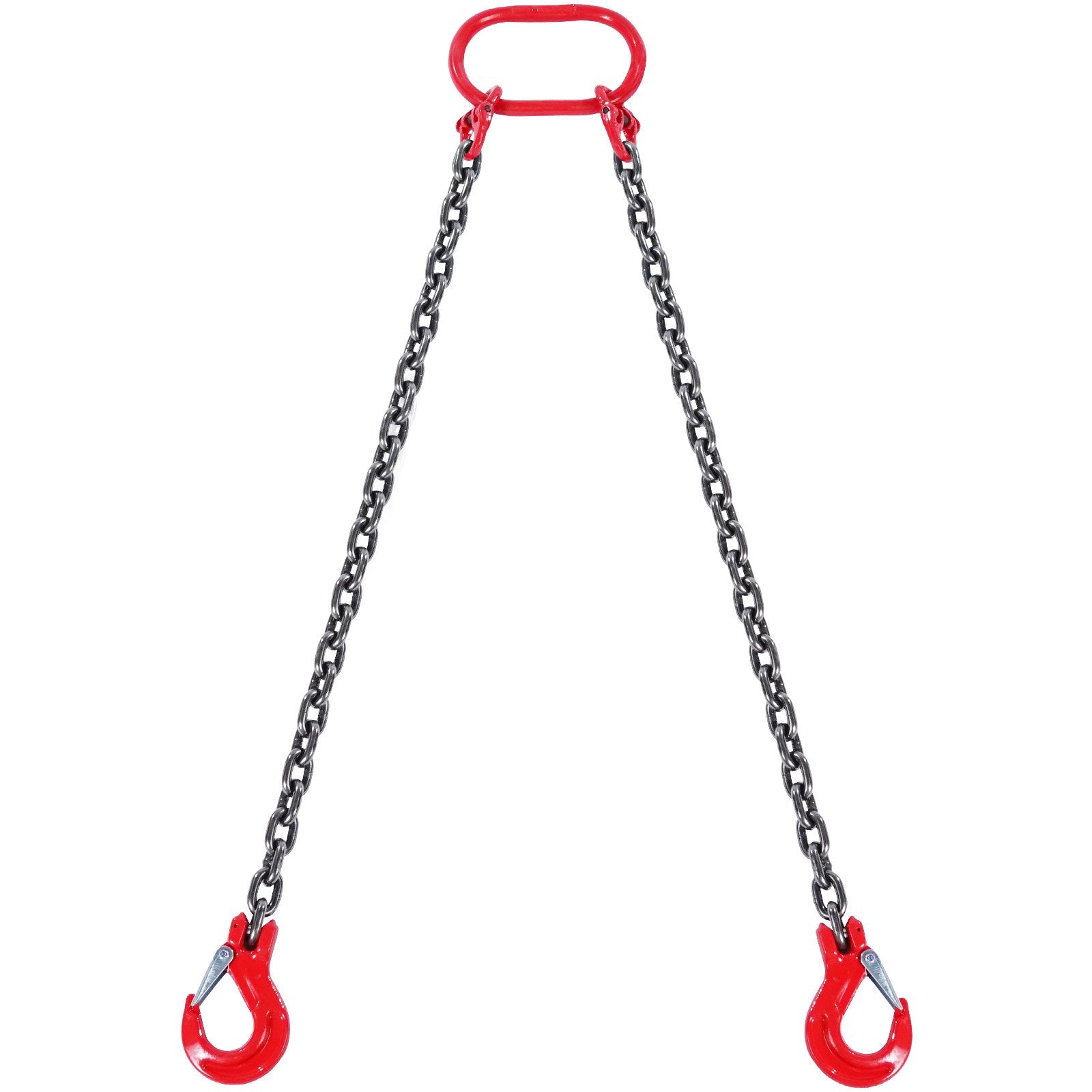 VEVOR 5/16" x 5' Chain Sling 2 Legs G80 Lifting Chain with Grab Hooks 6600 lbs