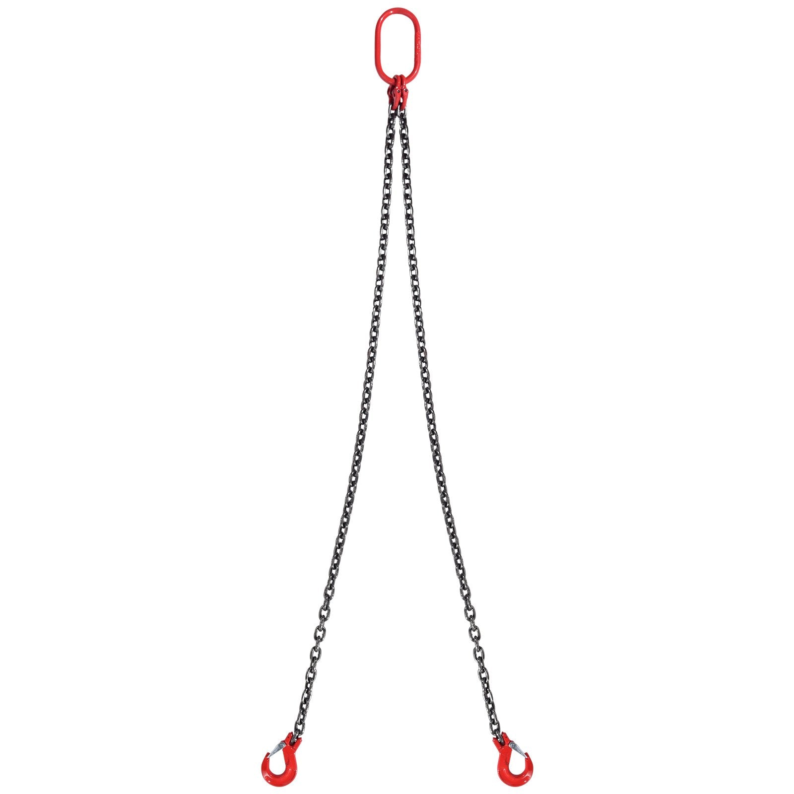 VEVOR 5/16" x 5' Chain Sling 2 Legs G80 Lifting Chain with Grab Hooks 6600 lbs