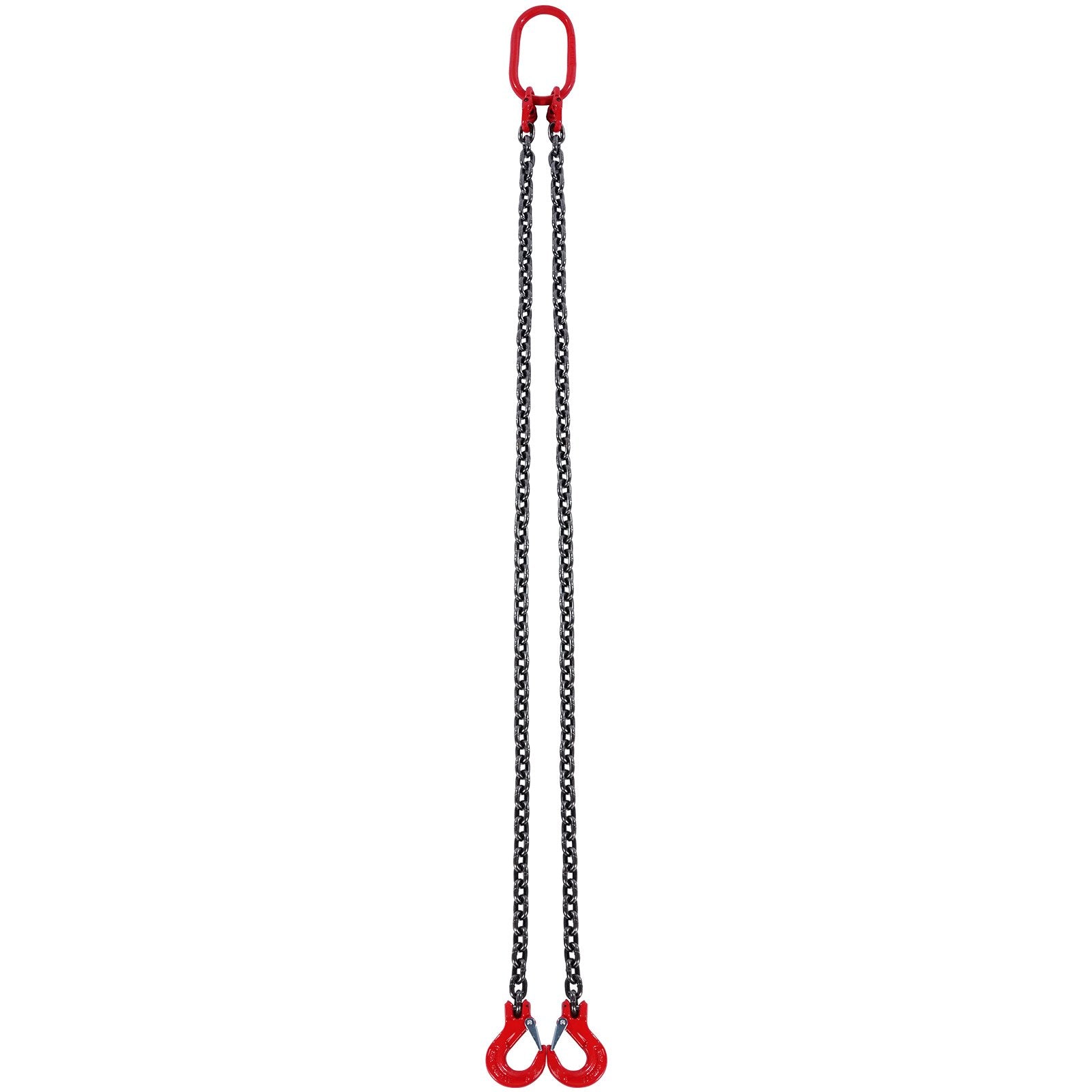 VEVOR 5/16" x 5' Chain Sling 2 Legs G80 Lifting Chain with Grab Hooks 6600 lbs