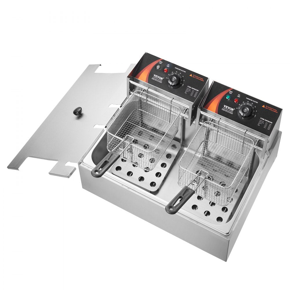 VEVOR Commercial Electric Deep Fryer Countertop Deep Fryer 3000W 18Qt / 17L