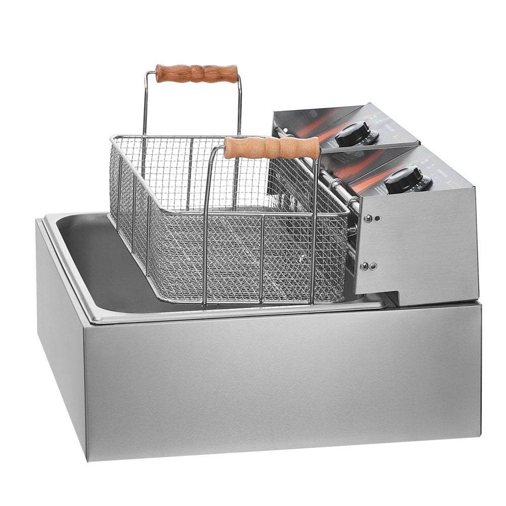 VEVOR Commercial Electric Deep Fryer Countertop Deep Fryer 3000W 18Qt / 17L