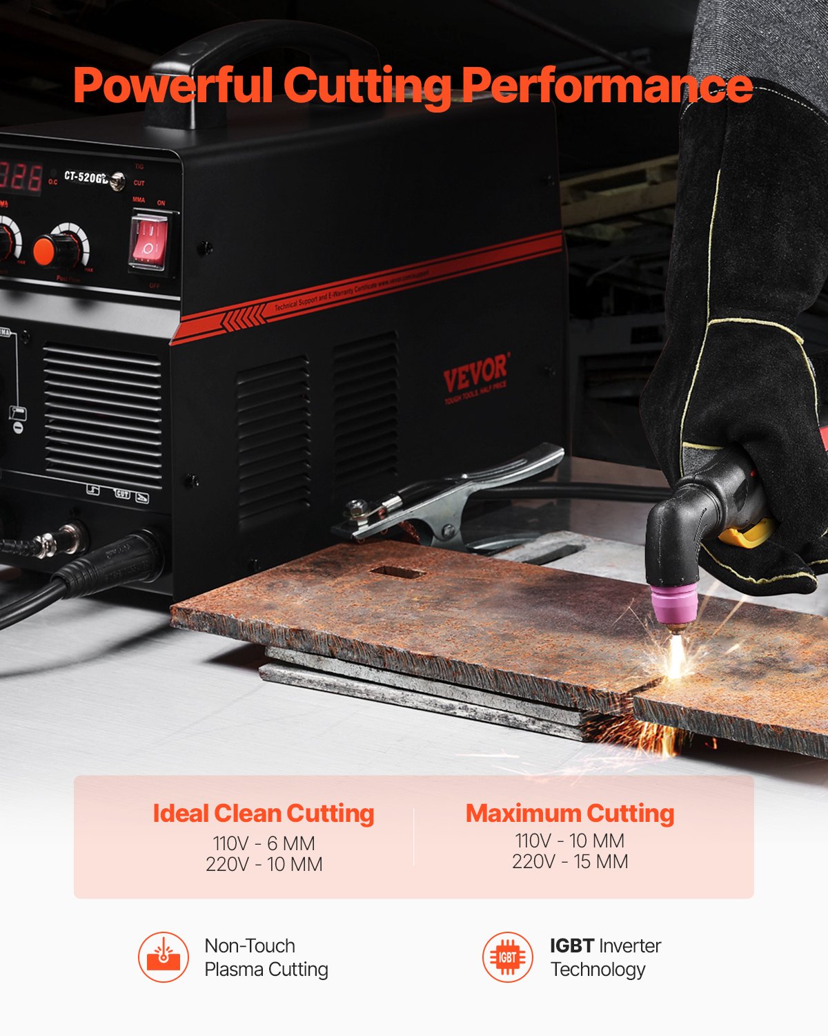 VEVOR 3 in 1 Plasma Cutter Welder Machine TIG/MMA Plasma Cutter Combo 110/220V