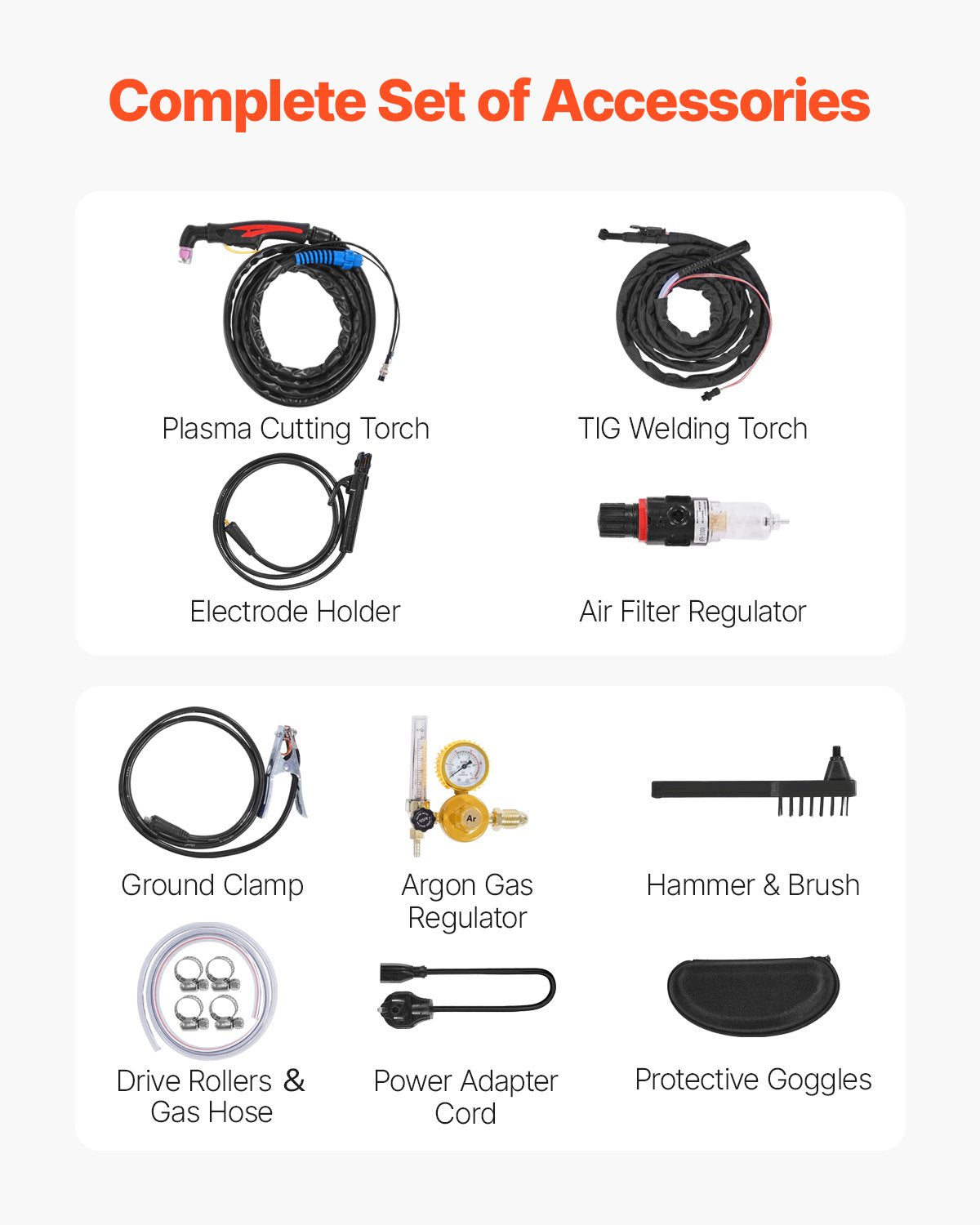 VEVOR 3 in 1 Plasma Cutter Welder Machine TIG/MMA Plasma Cutter Combo 110/220V