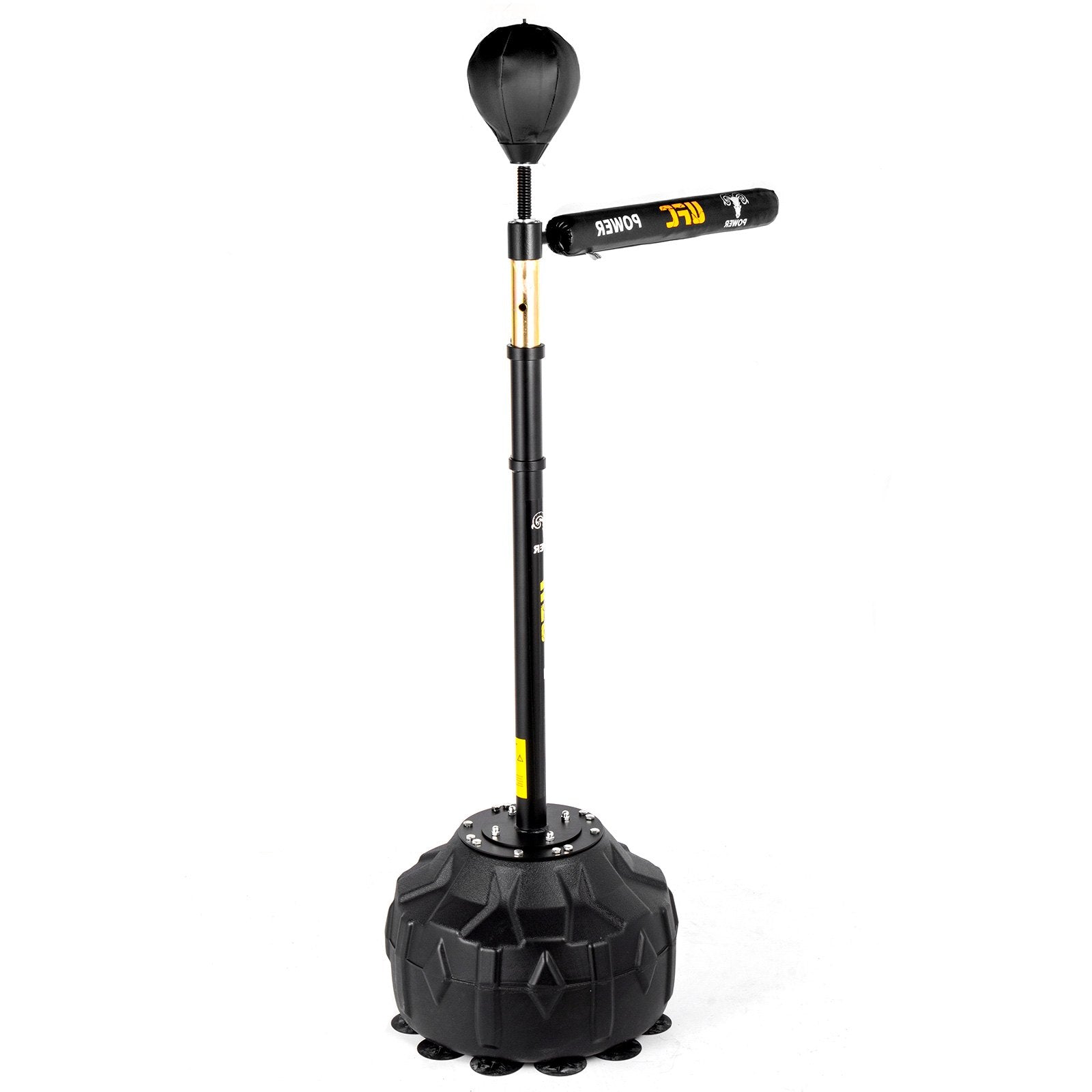 VEVOR Boxing Speed Trainer, Punching Bag Spinning Bar, Training Boxing Ball with Reflex Bar & Gloves, Solid Speed Punching Bag Free Standing, Adjustable Height, for Man, with A Ball