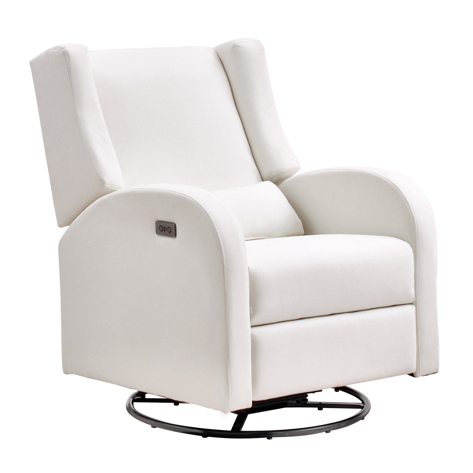 VEVOR Electronic Power Recliner and Swivel Glider, 250 lbs Weight Capacity Swivel Glider Recliner Chair with Adjustable Angle, Polyester Surface Recliner Rocker for Living Room, Bedroom, Off White