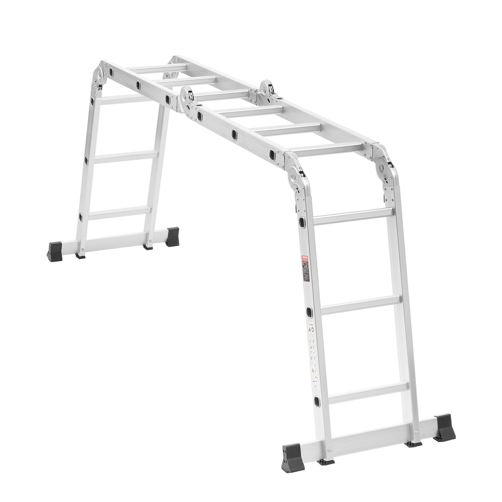 VEVOR Multi-Purpose Folding Ladder 7-in-1 3 Step 12ft Reach Height for Work