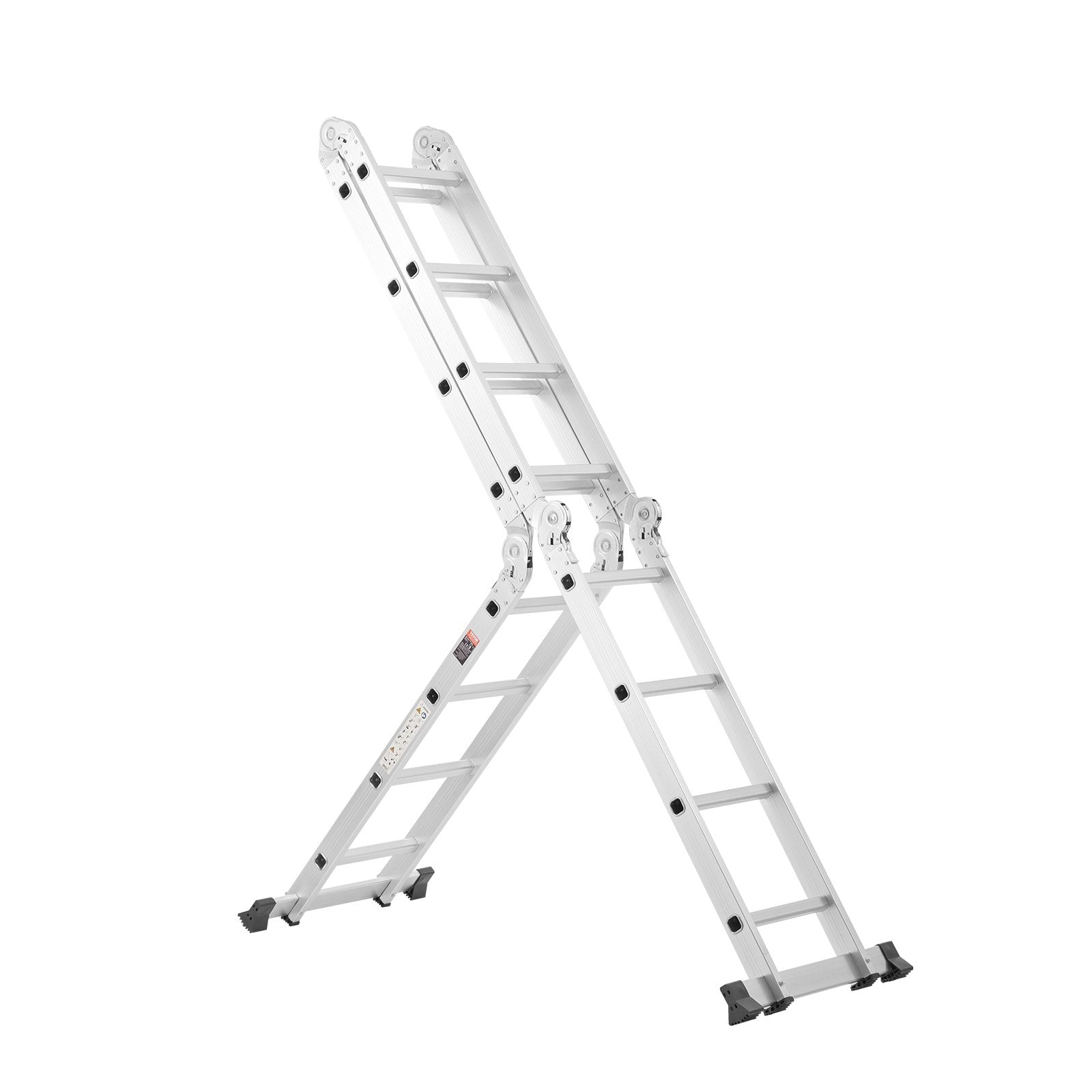 VEVOR Multi-Purpose Folding Ladder 7-in-1 4 Step 15.5ft Reach Height for Work