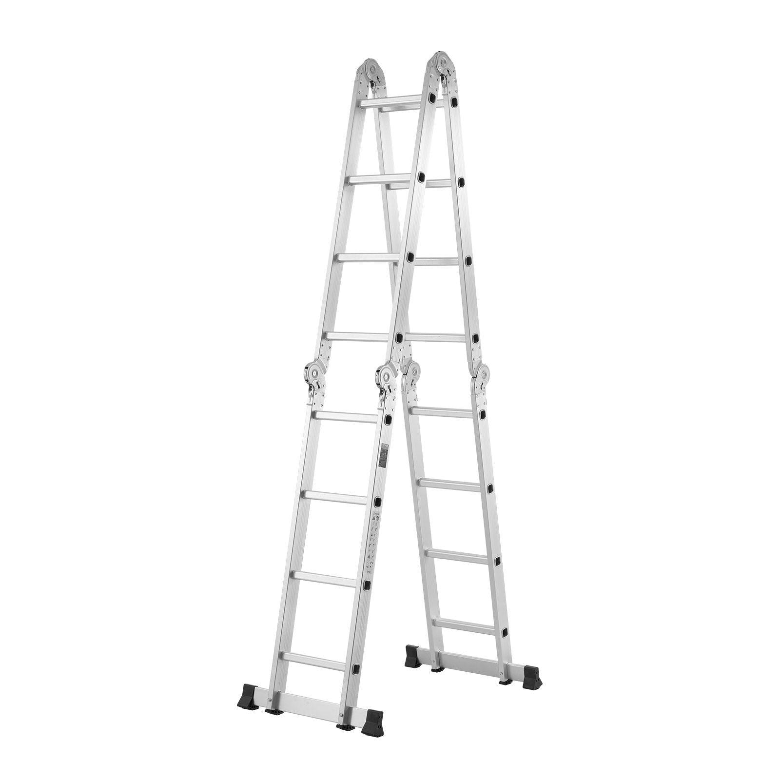 VEVOR Multi-Purpose Folding Ladder 7-in-1 4 Step 15.5ft Reach Height for Work