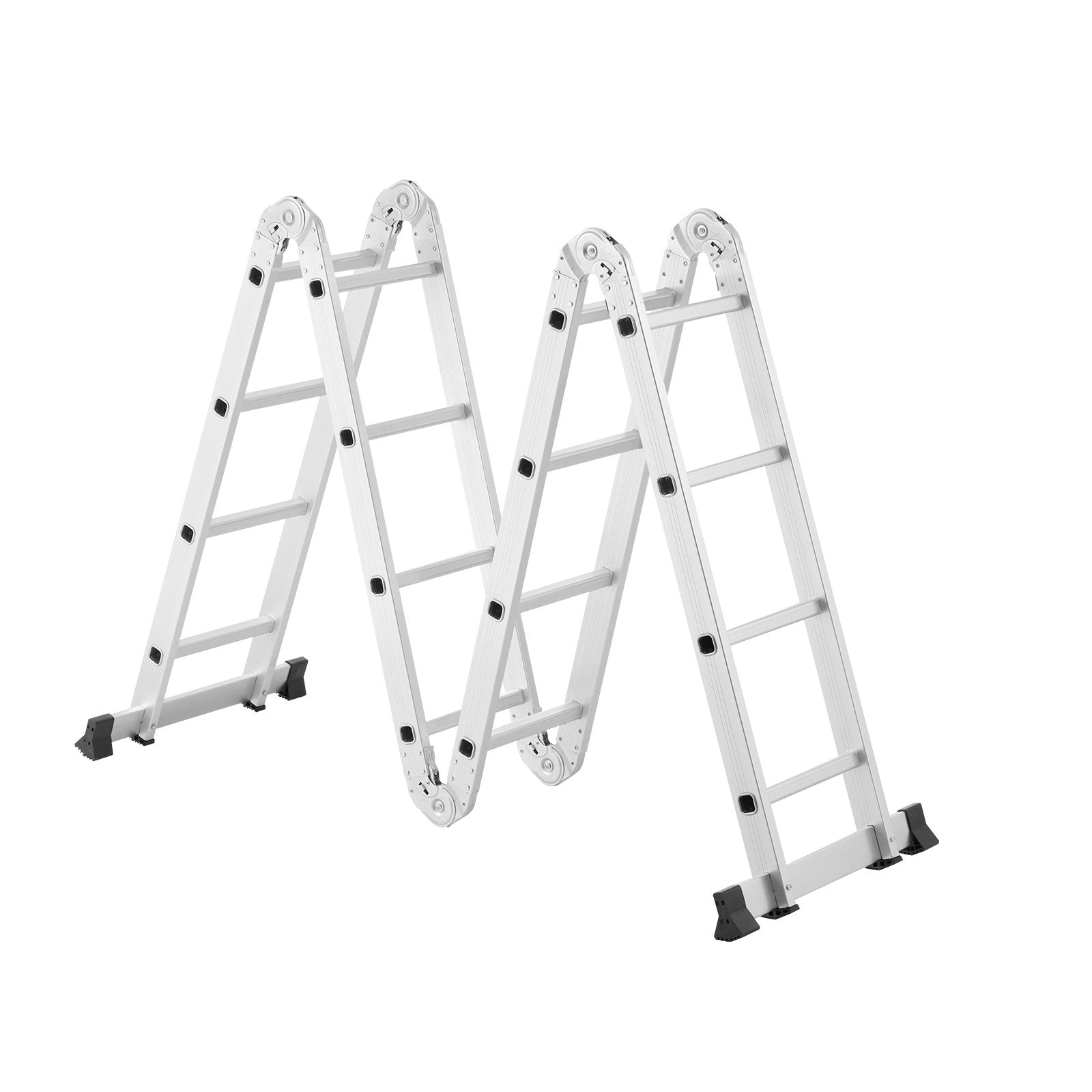 VEVOR Multi-Purpose Folding Ladder 7-in-1 4 Step 15.5ft Reach Height for Work