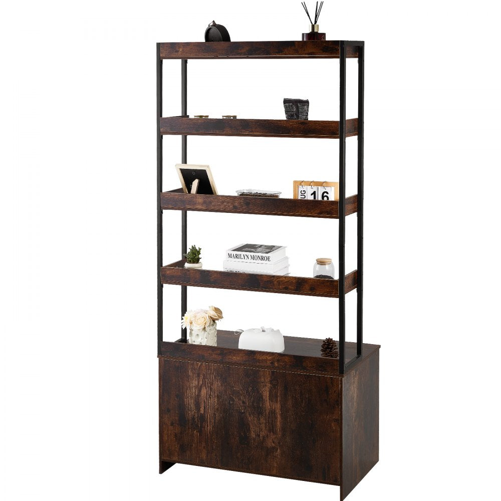 VEVOR Cat Litter Box Enclosure Wooden Litter Box Furniture Hidden with 4 Shelves