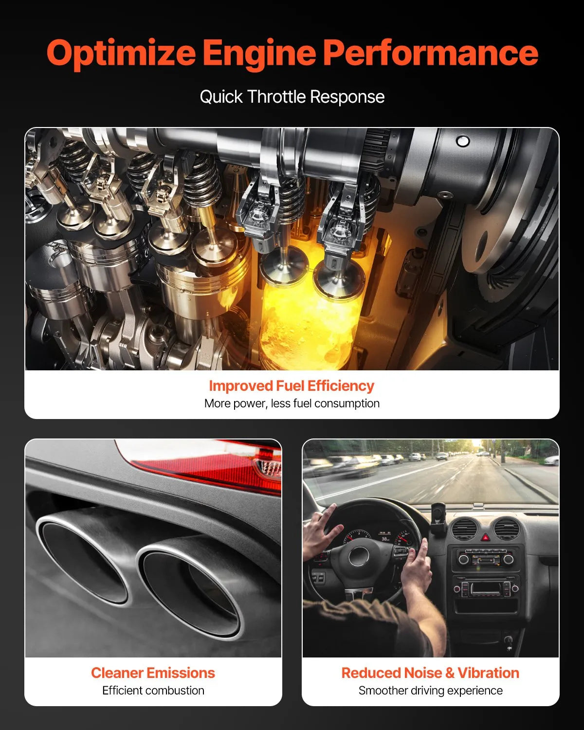 VEVOR Ignition Coil Pack and Spark Plugs Set of 4 Compatible with Nissan Altima