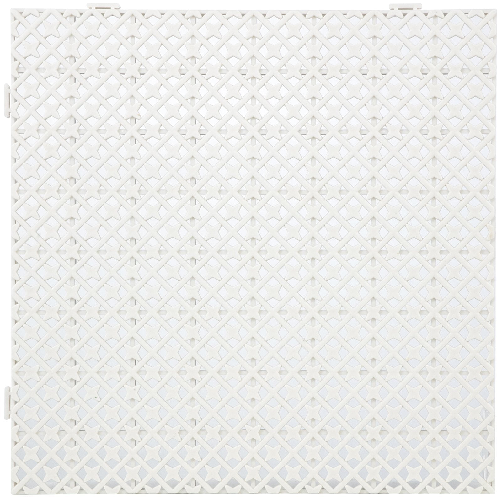 VEVOR Drainage Tiles Interlocking 25 Pack White, Outdoor Modular Interlocking Deck Tile 11.8x11.8x0.5 Inches, Dry Deck Tiles for Pool Shower Sauna Bathroom Deck Patio Garage