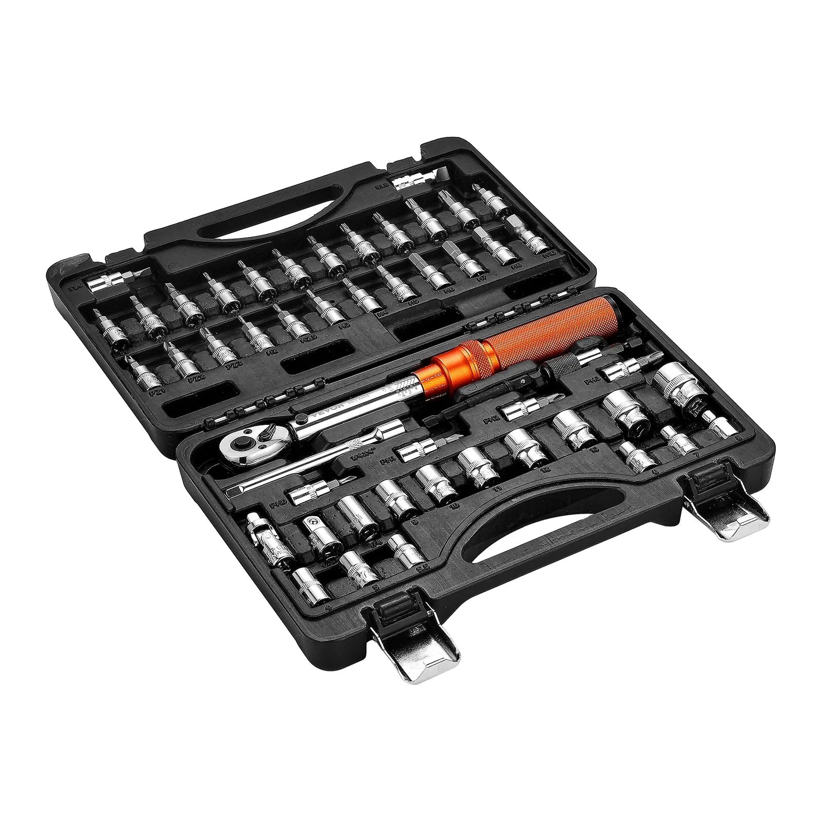 VEVOR Click Torque Wrench Set 1/4Inch Drive 20-240 lbf-in/2.3-27.1N.m Orange