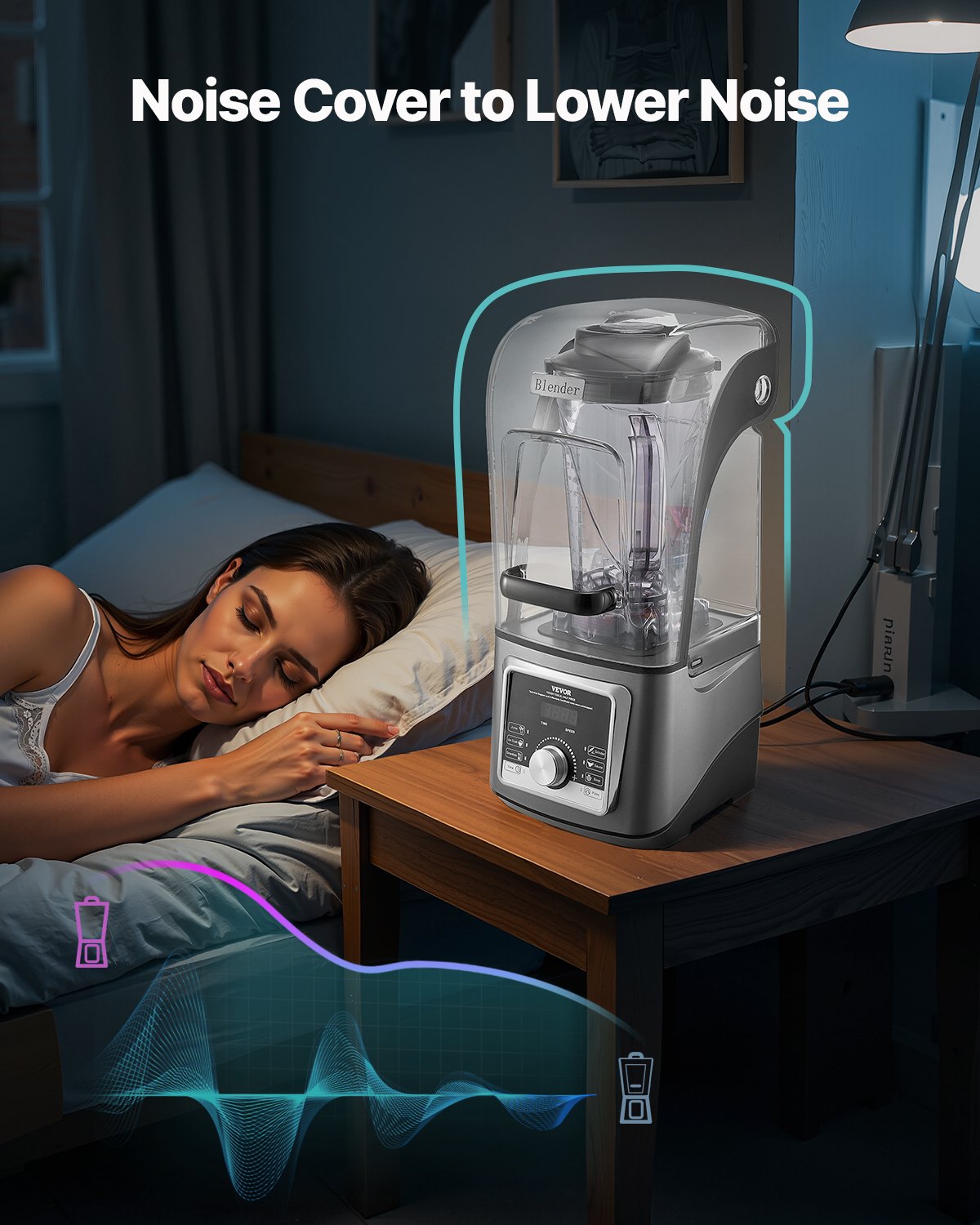 VEVOR 135 oz 1400W Blender for Smoothies Food Processing Blender for Kitchen