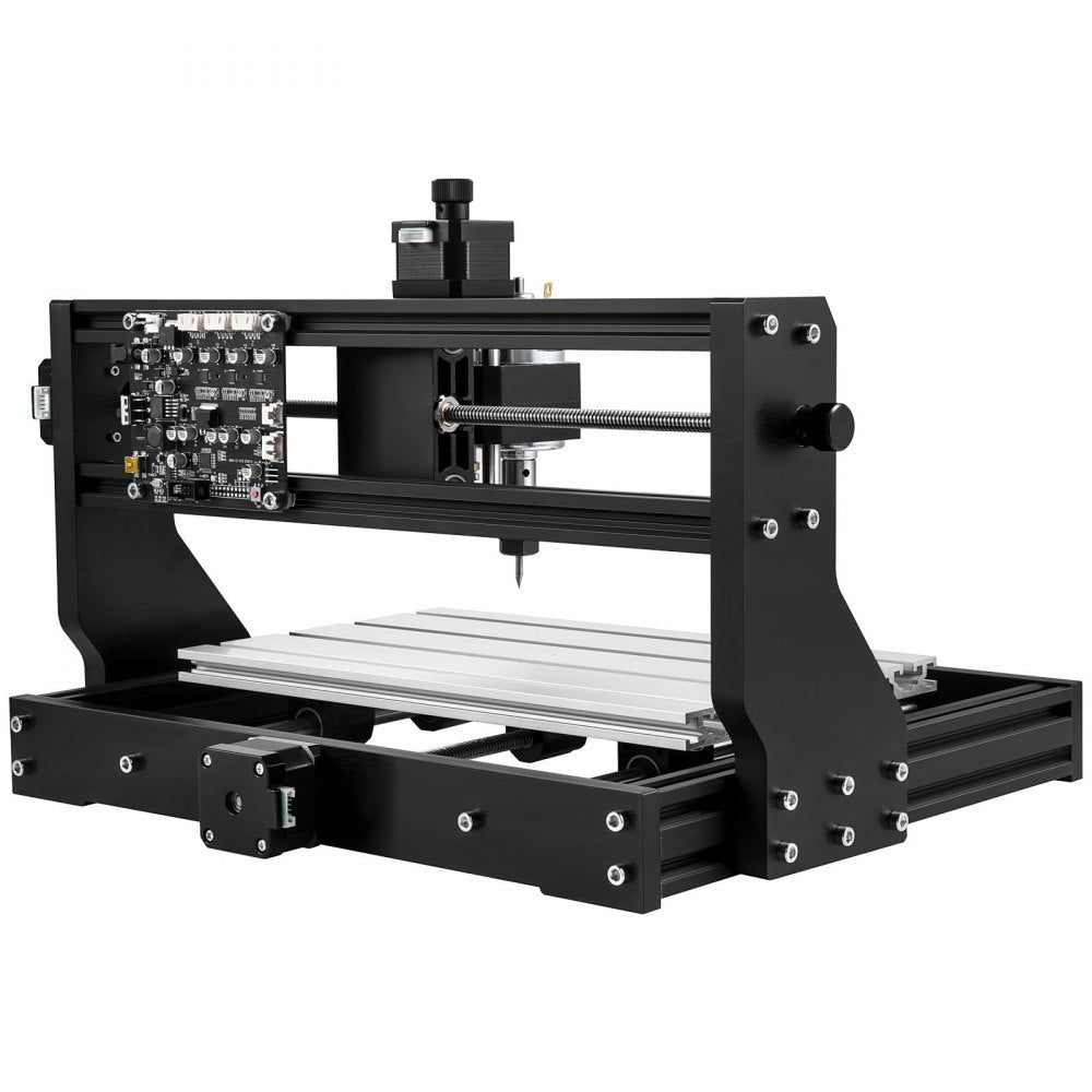 VEVOR CNC 3018-PRO 3 Axis CNC Router Kit GRBL Control With Offline Controller 1 Pcs 5mm ER11 PCB and 10PCS 3.175MM + 4 Sets CNC Plates+1 Pcs ER11 Collet Set for Carving Milling Plastic Acrylic PVC