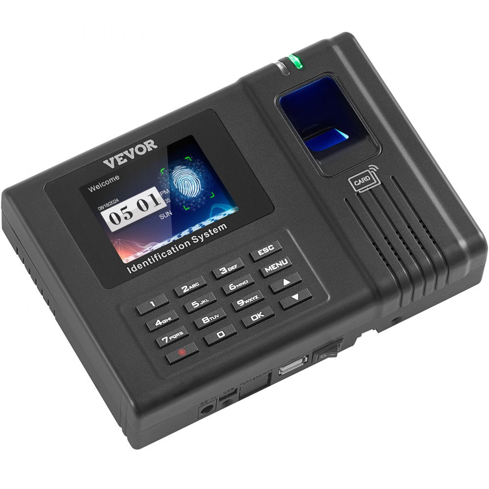 VEVOR Time Clock Biometric Clock 100000 Records Employee Attendance Machine