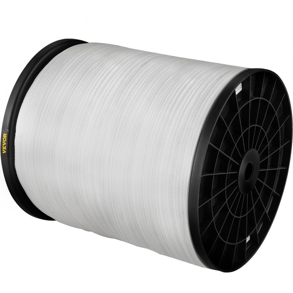 VEVOR Polyester Pull Tape, 1250 lbs Tensile Capacity, Professional Flat Rope 528' x 1/2" Extended Reel, Polyester Webbing Suitable for Packaging in Crafting, Gardening and Commercial Electrical