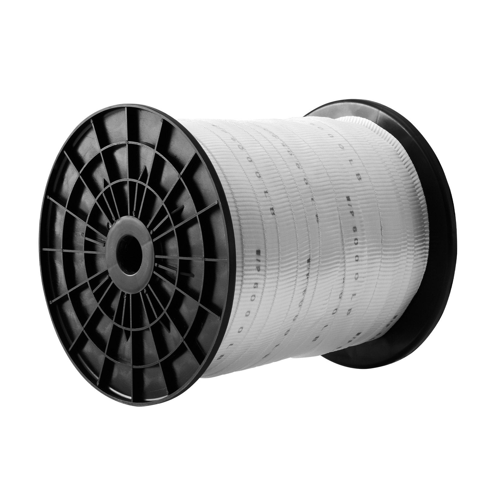 VEVOR Polyester Pull Tape, 1" x 528' Mule Tape Flat Rope, 6000 lbf Tensile Capacity, Printed Webbing Cable Pulling Tape for Packaging, Gardening, Commercial Electrical, Conduit Work, White