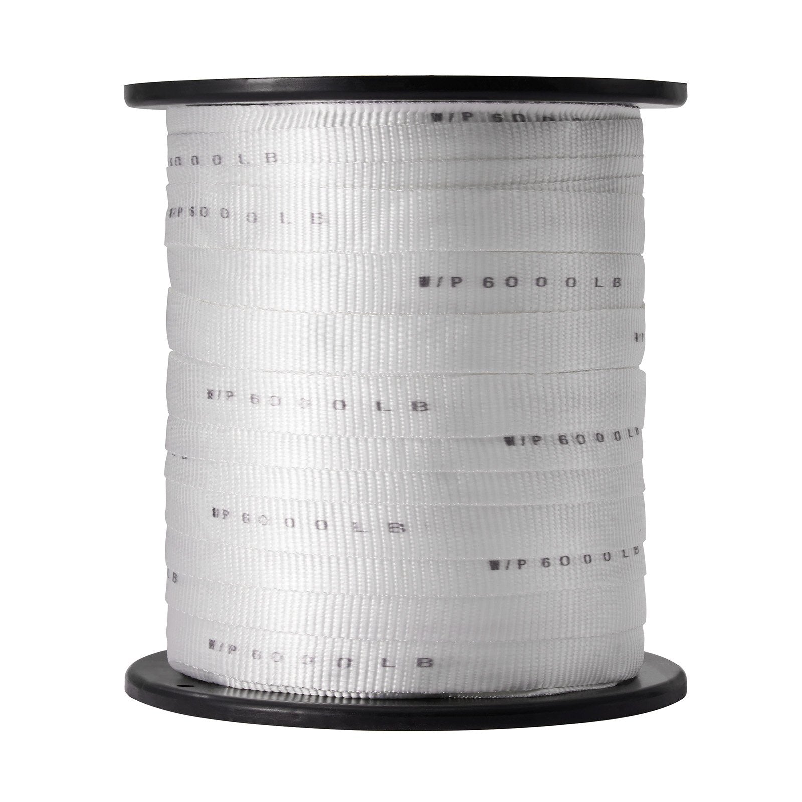 VEVOR Polyester Pull Tape, 1" x 528' Mule Tape Flat Rope, 6000 lbf Tensile Capacity, Printed Webbing Cable Pulling Tape for Packaging, Gardening, Commercial Electrical, Conduit Work, White