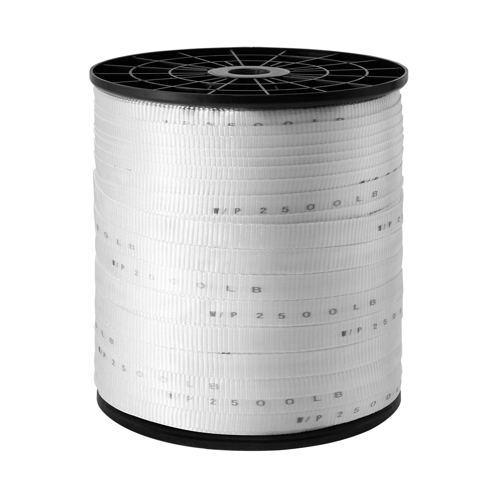 VEVOR Polyester Pull Tape, 3/4" x 1053' Mule Tape Flat Rope, 2500 lbf Tensile Capacity, Printed Webbing Cable Pulling Tape for Packaging, Gardening, Commercial Electrical, Conduit Work, White